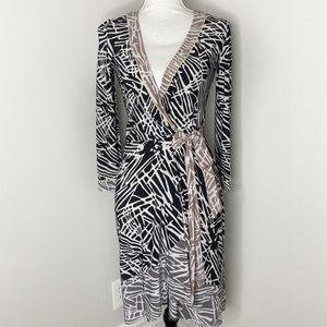BCBG sexy zebra printed wrap-dress
